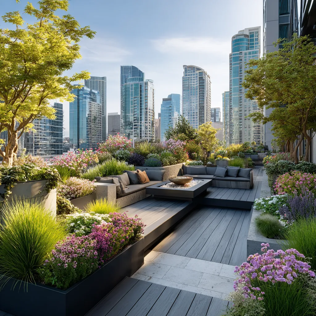 Urban Rooftop Botanical Oasis
